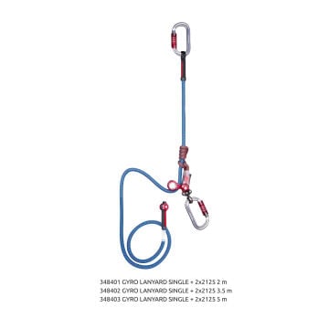 Camp Gyro Tekli Lanyard Single 3.5 m 2x2125 Bağlantı Konfigürasyonu EN 358
