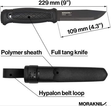 Morakniv Garberg BlackBlade with Polymer Sheath (C) Karbon