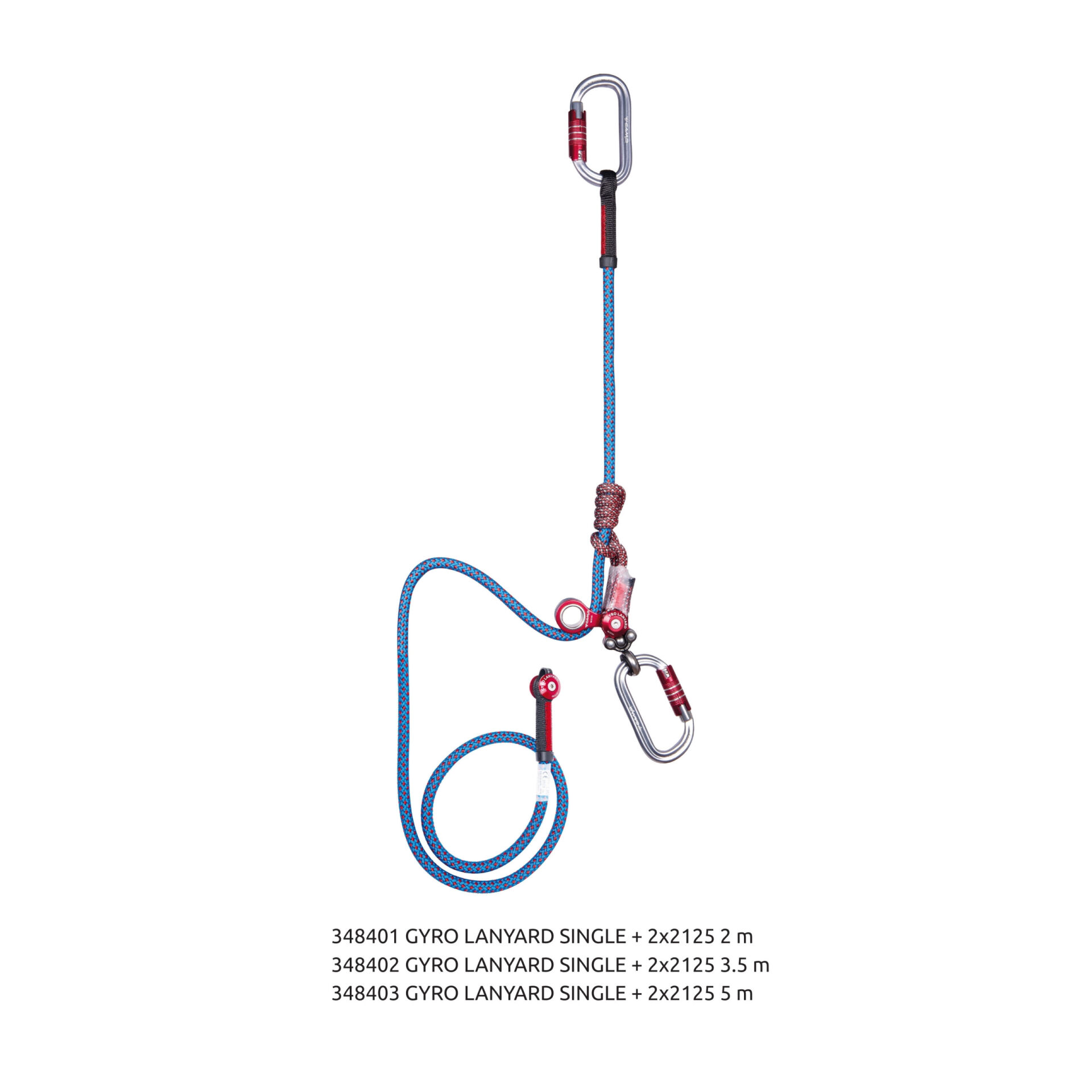 Camp Gyro Tekli Lanyard Single 5 m 2x2125 Bağlantı Konfigürasyonu EN 358