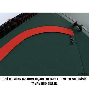 HUSKY Felen 3-4 Kişilik 5 Mevsim Çadır (Kırmızı) YENİ SEZON