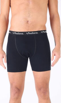 Woolona Ultima Erkek Siyah Boxer %100 Yün Termal İçlik