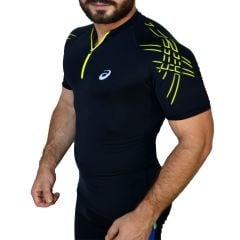 Asics MotionMuscle Fitness Koşu Outdoor Siyah Body Tişört