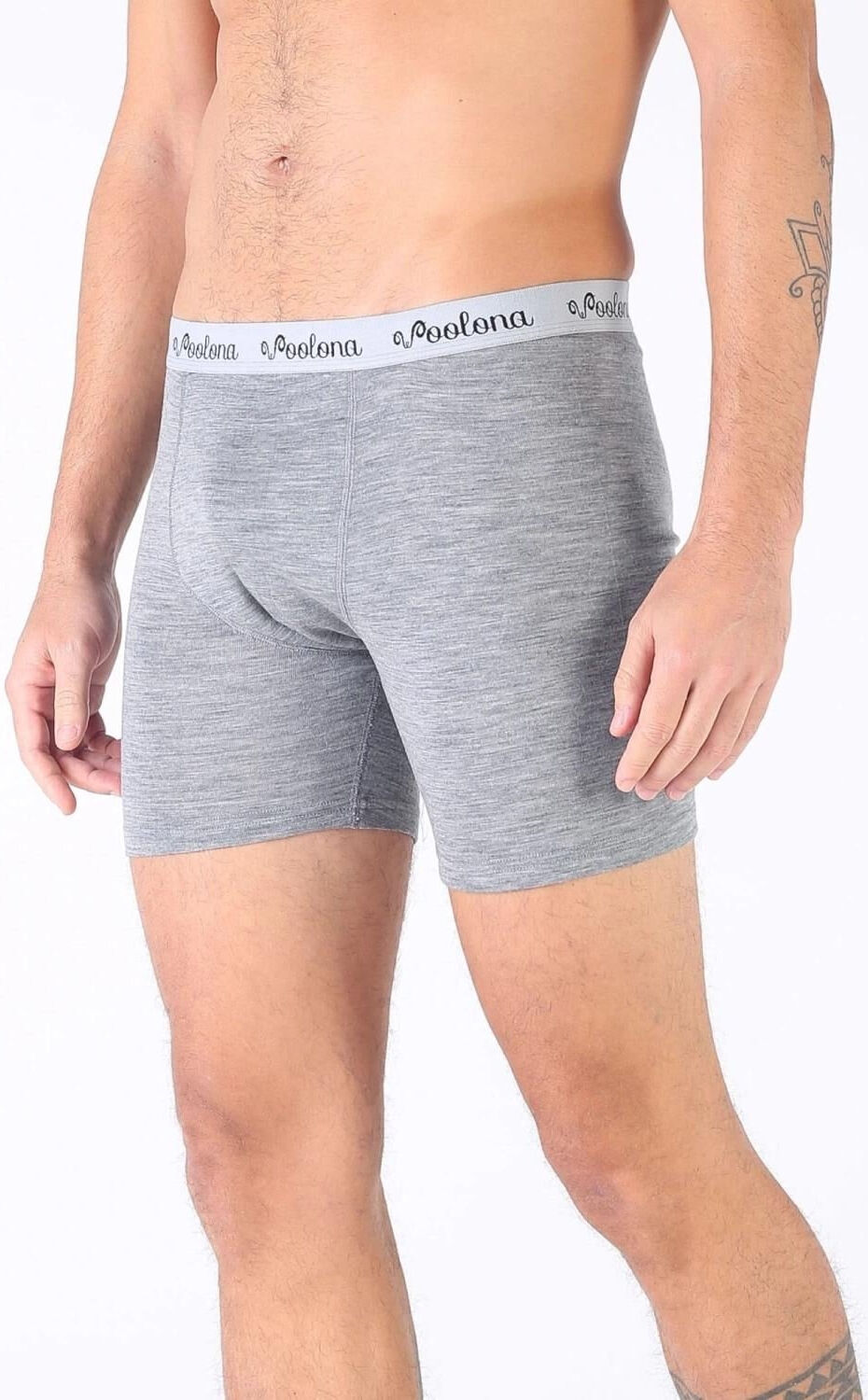 Woolona Ultima Erkek Gri Boxer %100 Yün Termal İçlik