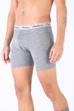 Woolona Ultima Erkek Gri Boxer %100 Yün Termal İçlik