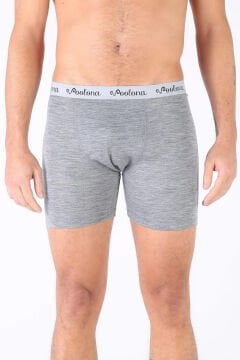 Woolona Ultima Erkek Gri Boxer %100 Yün Termal İçlik