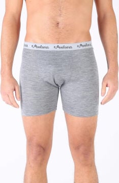 Woolona Ultima Erkek Gri Boxer %100 Yün Termal İçlik