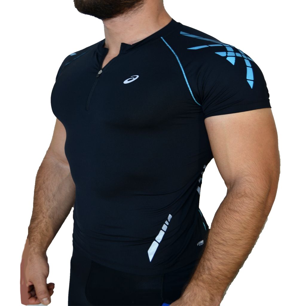 Asics MotionMuscle Fitness Koşu Outdoor D Siyah Body Tişört