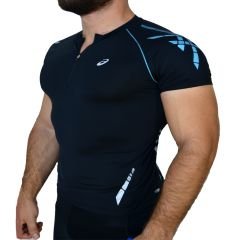 Asics MotionMuscle Fitness Koşu Outdoor D Siyah Body Tişört