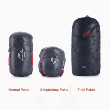 Naturehike ULG-400G Mumya  -14 C 860 gr Kaz Tüyü Uyku Tulumu