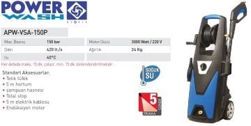 Lavor Powerwash APW-VSA-150P Basınçlı Yıkama Makinesi