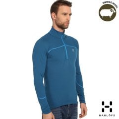 Haglöfs Zip Erkek Merino Wool Mavi Yün Termal İçlik