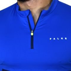 Falke Ergonomic Fitness Koşu Bike Outdoor Fermuarlı Mavi Tişört