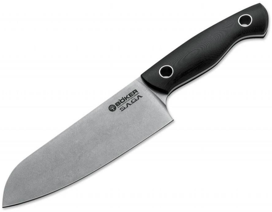 Böker Manufaktur Saga Santoku G10 Stonewash Bıçak
