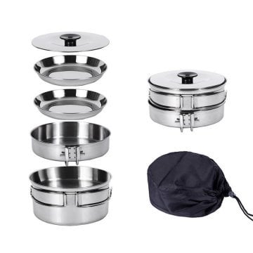 Kingcamp Backpacker Iii Silver Yemek Set (2 Kisi)