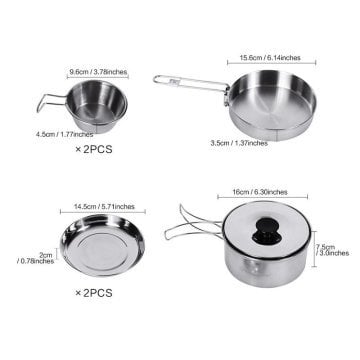 Kingcamp Backpacker Iii Silver Yemek Set (2 Kisi)