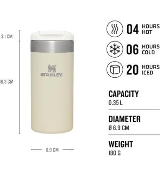 Stanley The AeroLight Transit Termos Bardak 0.35 Lt  Krem