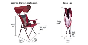 Gci Outdoor SunShade Comfort Pro Şemsiyeli Gölgelikli Kamp ve Plaj Sandalyesi Mavi MZ