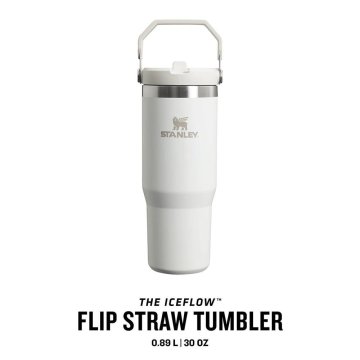 Stanley The IceFlow Flip Straw Pipetli Termos Bardak 0,89 LT Beyaz