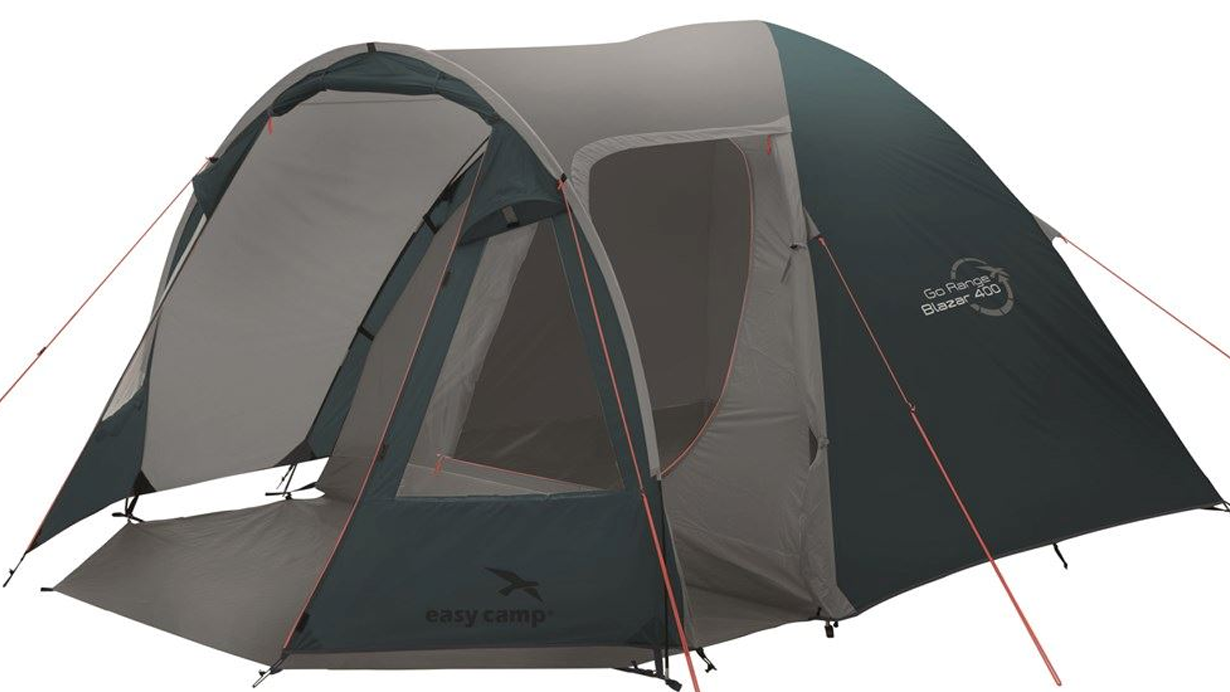 EasyCamp Blazar 400 9M² Steel Blue Blackroom 4 Kişilik Yüksek Aile Çadırı