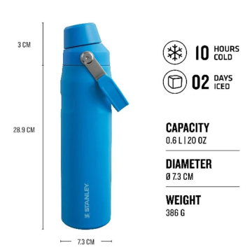Stanley The Aerolight IceFlow Soğuk Su Termosu 0,60 Lt Mavi