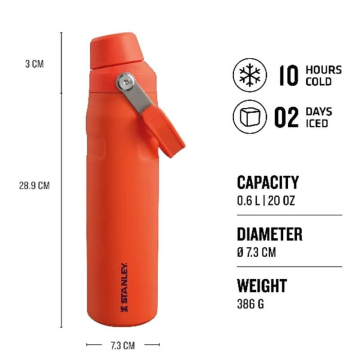 Stanley The Aerolight IceFlow Soğuk Su Termosu 0,60 Lt Turuncu