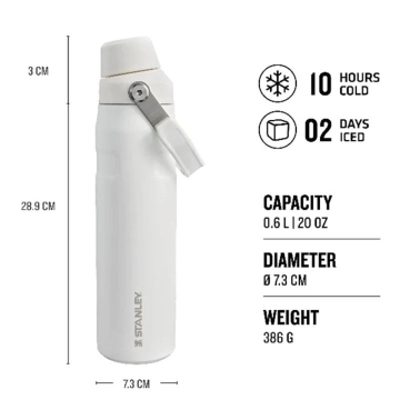 Stanley The Aerolight IceFlow Soğuk Su Termosu 0,60 Lt Beyaz
