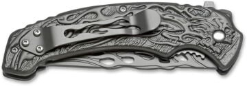 Böker Magnum Grey Flaming Skull Çakı