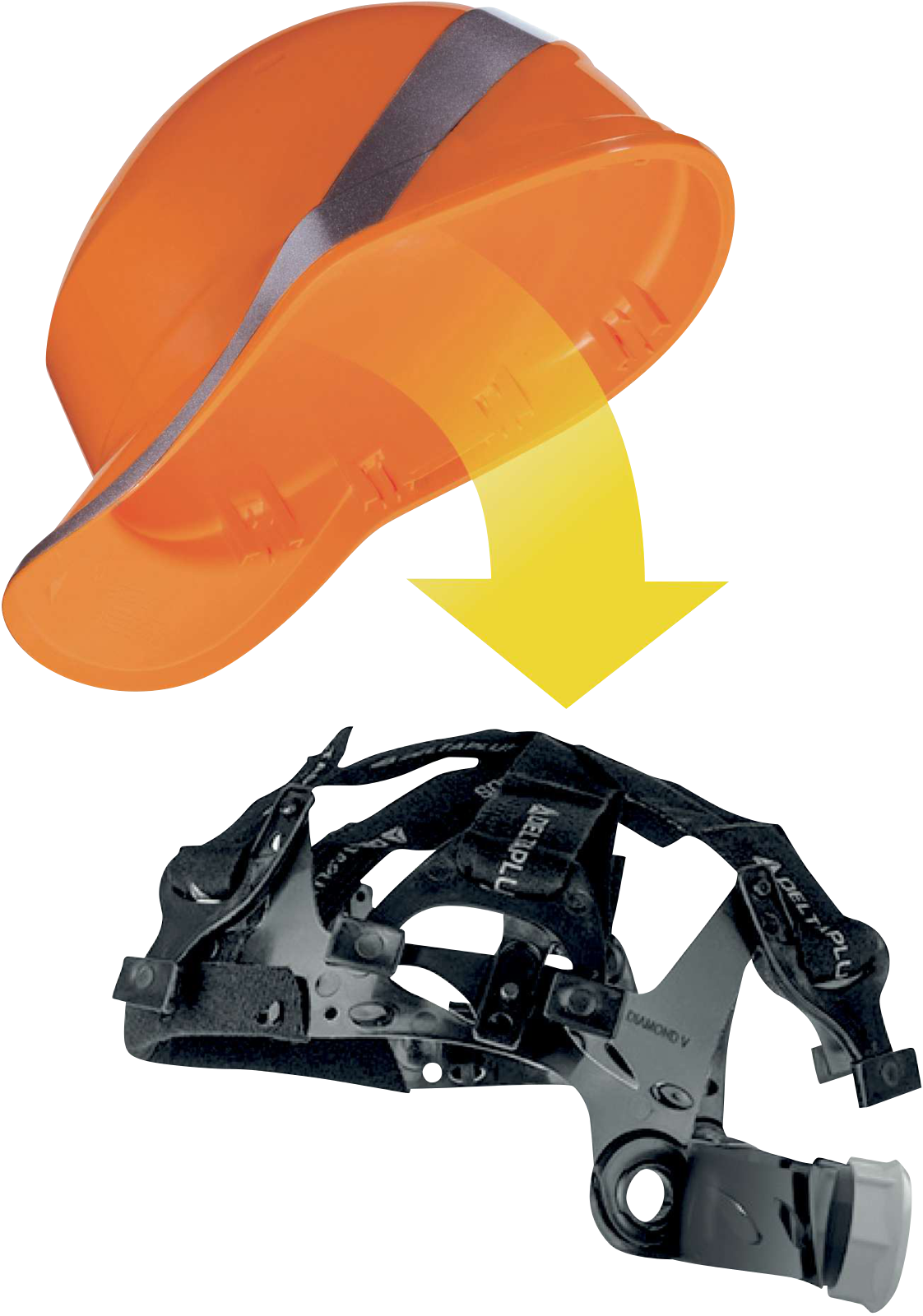 Delta Plus HARNESS V Diamond V Baret İçin Rotor Ayarlı Yedek İçlik ve Başlık Sistemi EN 397 HARNE5
