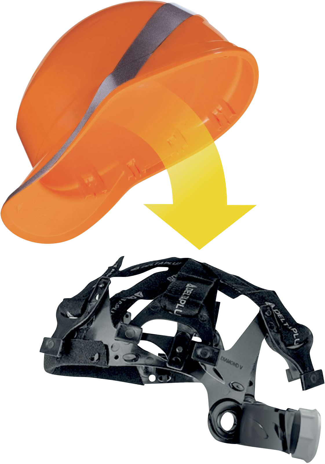 Delta Plus HARNESS V Diamond V Baret İçin Rotor Ayarlı Yedek İçlik ve Başlık Sistemi EN 397 HARNE5
