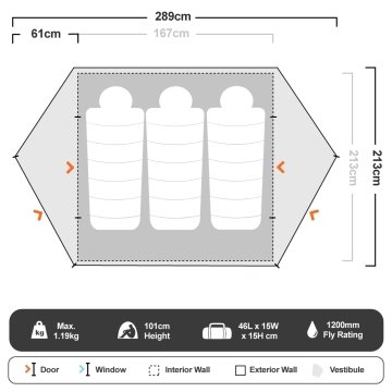 MSR Carbon Reflex 3 Kişilik  Tent V3 Green Çadır Yeşil