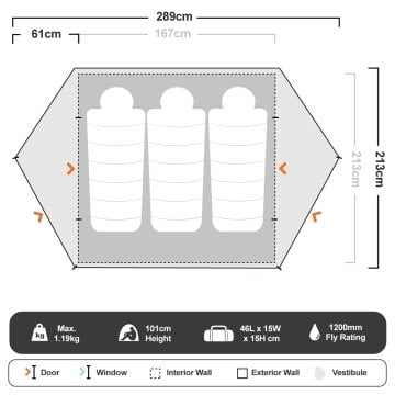MSR Carbon Reflex 3 Kişilik  Tent V3 Green Çadır Yeşil