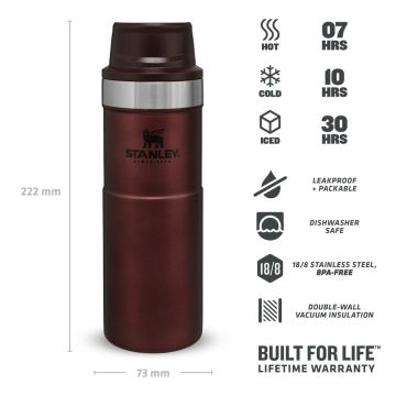 Stanley Klasik Trigger-Action Termos Bardak 0,47 LT - Bordo