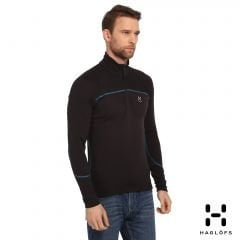 Haglöfs Zip DryFit Performans Siyah Uzun Erkek Tişört
