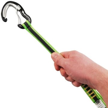 KONG Panic XL 45 cm Otomatik Kapanan Uzatmalı Karabina – 23 kN Yardımcı Tırmanış Ekipmanı 907SET002KK
