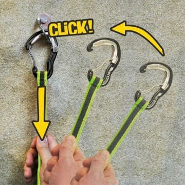 KONG Panic XL 45 cm Otomatik Kapanan Uzatmalı Karabina – 23 kN Yardımcı Tırmanış Ekipmanı 907SET002KK