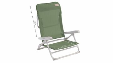 Outwell Seaford 4 Pozisyonlu & Konforlu Katlanır Plaj ve Kamp Sandalyesi Green V.
