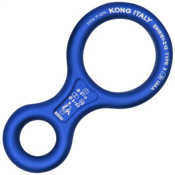 KONG 8 Classic Descender – Sekizli İndirici İniş Aleti – EN 15151-2 | UIAA Onaylı Chan Blue